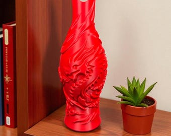 Dragon Embossed Decorative Vase - 3D printed