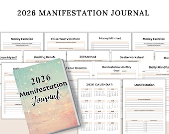 2026 Manifestation Journal, Personalized 2026 Journal Manifest Notebook Affirmation Journal Gift For Graduation New Beginning Gift New Job