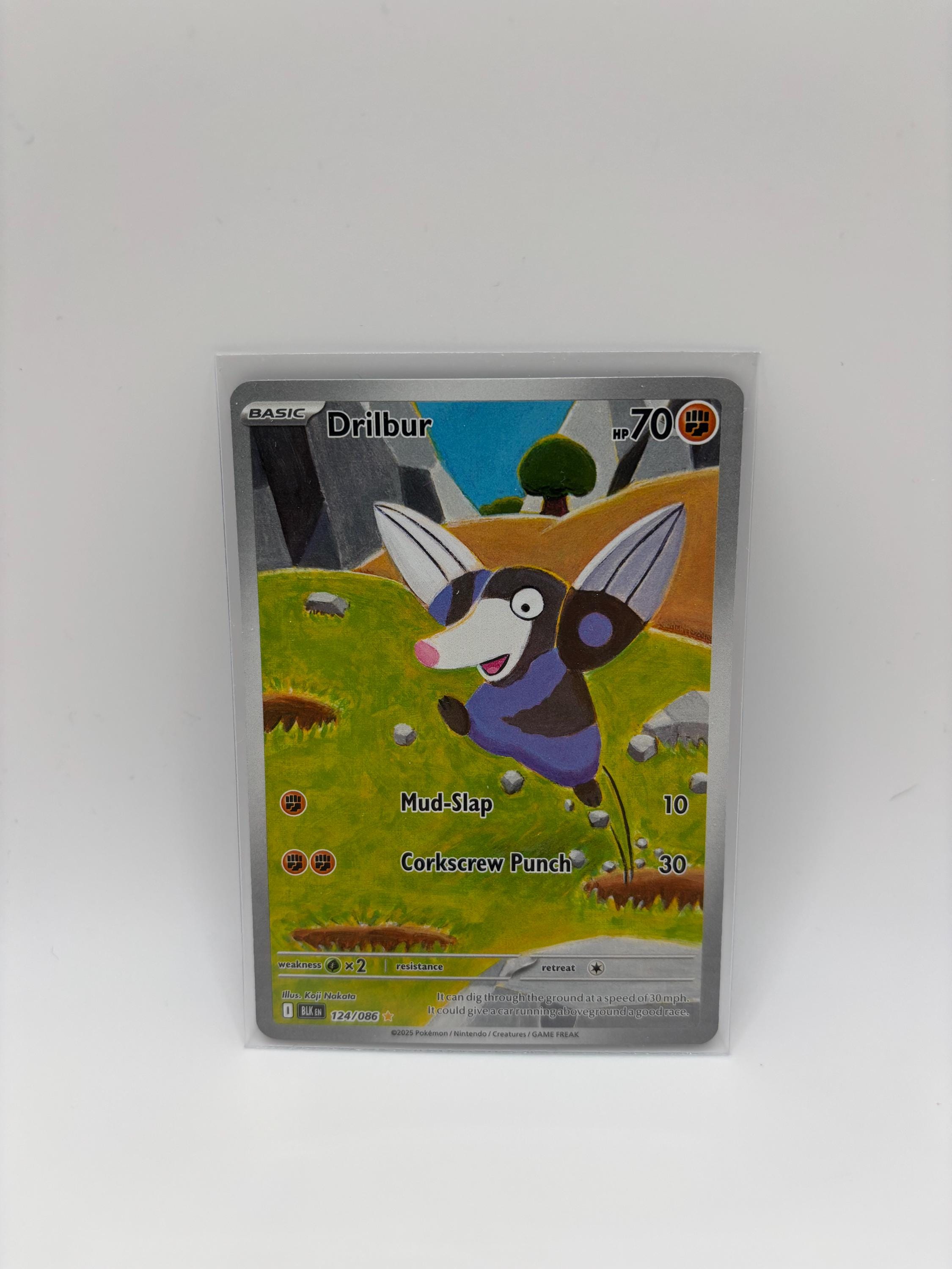 drilbur pokemon card (045/086 - Common Normal) - Scarlet & Violet: Black Bolt - TCG Placeholder Image Provided Drilbur - Etsy Israel