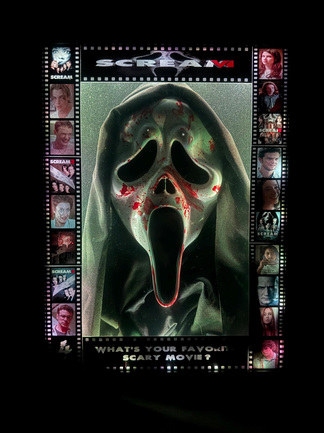 Horror Remote 11x16 LED Shadow Box Display – Ghostface Horror Collector Case With ...