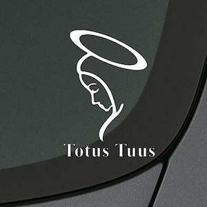 Mary Decal Totus Tuus - Style 2 -  Mary Decal - Totus Tuus - Totus Tuus Maria