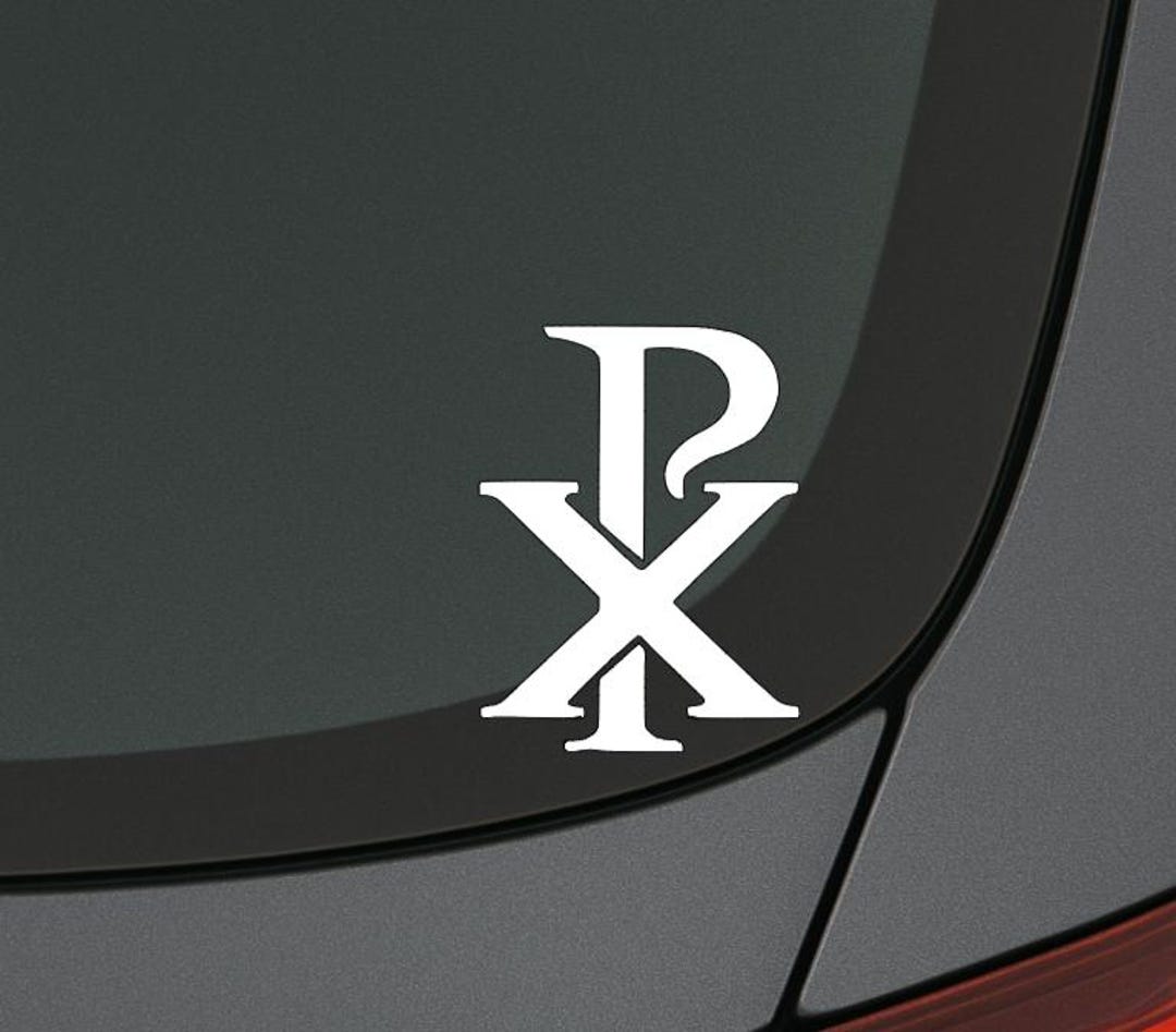 Chi Rho (style 1) Car Decal, Religious Car Decal, Religious Decal ...