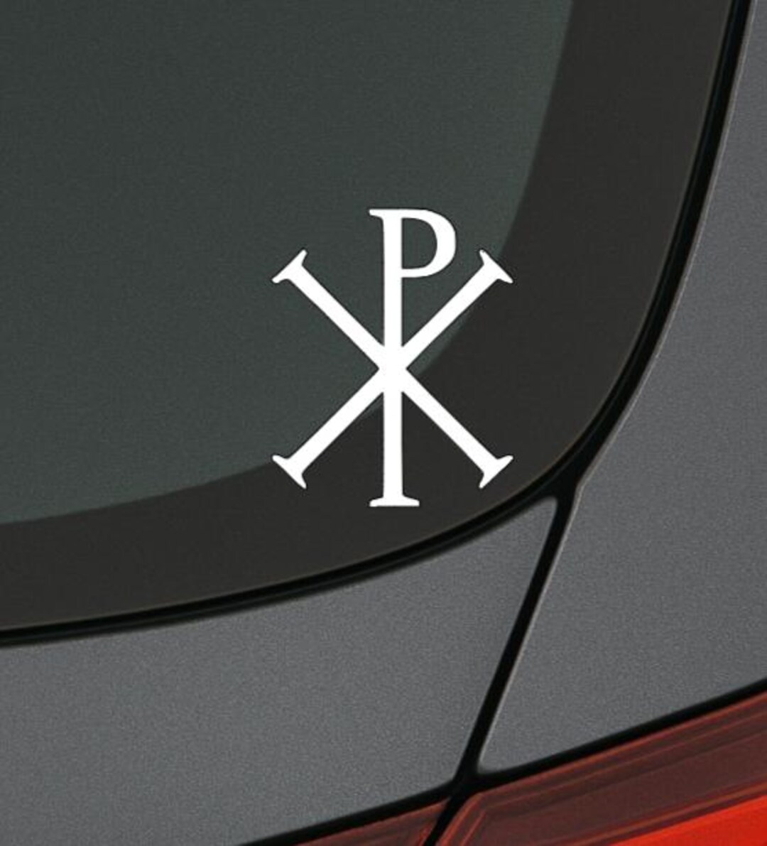 Chi Rho (style 3) Car Decal, Religious Car Decal, Religious Decal ...