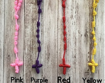 Handgemachte geknotete Nylonschnur Rosenkranz - Solid Color Twine