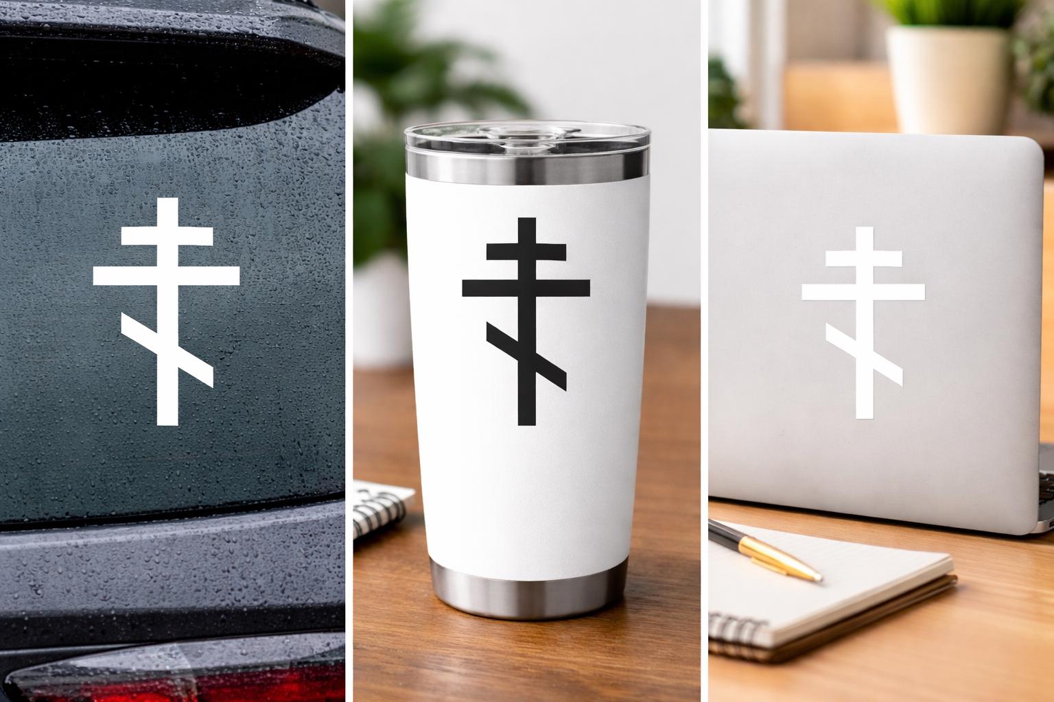 Tri Bar Orthodox Cross Car Decal: Religious Symbol - Etsy