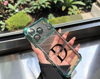Custom Name iPhone 11-17 Case Big Letter Shockproof Plated Protective Cover