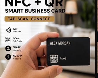 NFC and QR Code Business card for Contact, Sales, and Networking