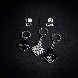 Porte-clés code QR NFC pour les petites entreprises, appuyez pour partager Contact, site Web et avis