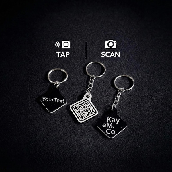 Qr Code Keychain - Etsy