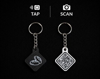 NFC QR Code Baker Keychain – Tap to Share Menu, Custom Orders & Reviews