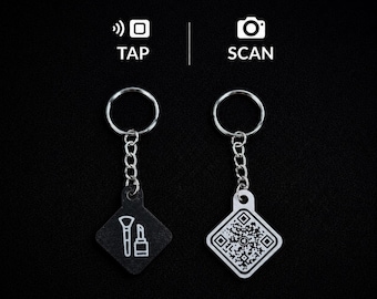 NFC QR Code Makeup Artist Keychain – Tap to Share Booking, Portfolio & Reviews