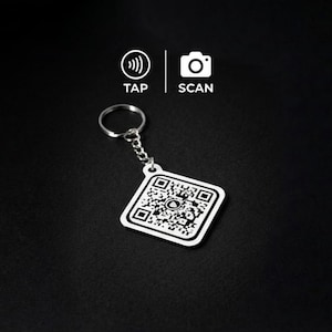Large NFC QR Keychain - Bigger surface area to show and share.