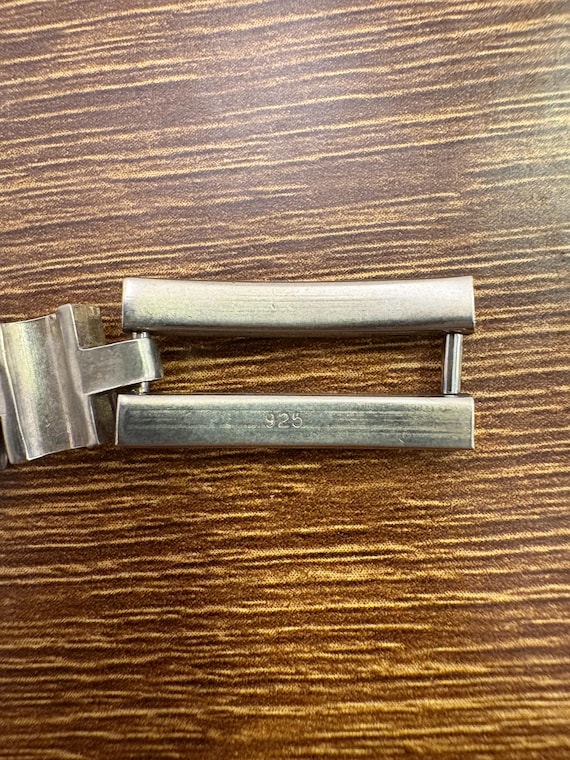 Sterling Silver Rectangular Link Bracelet - image 4