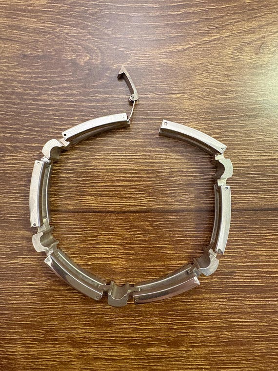 Sterling Silver Rectangular Link Bracelet - image 3