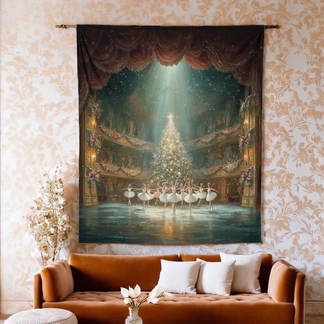 Nutcracker Ballet Wall Tapestry, Ballerina Dancers Wall Hanging ...