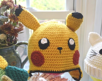 Cute Crochet Pikachu-Inspired Hat