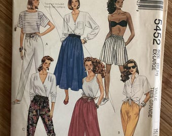 McCall's 5452 Womens Skirts and Pants in various lengths (Size XL 22-24) "Easy" Pattern