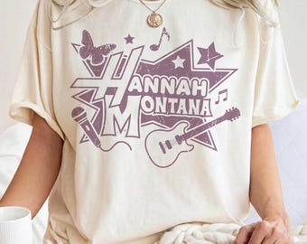 Comfort Colors Hannah Montana 20th Anniversary PNG, Retro Miley Stewart Pop Star PNG, Magic Kingdom Tee, Disneyland Family Trip 2026 Shirt