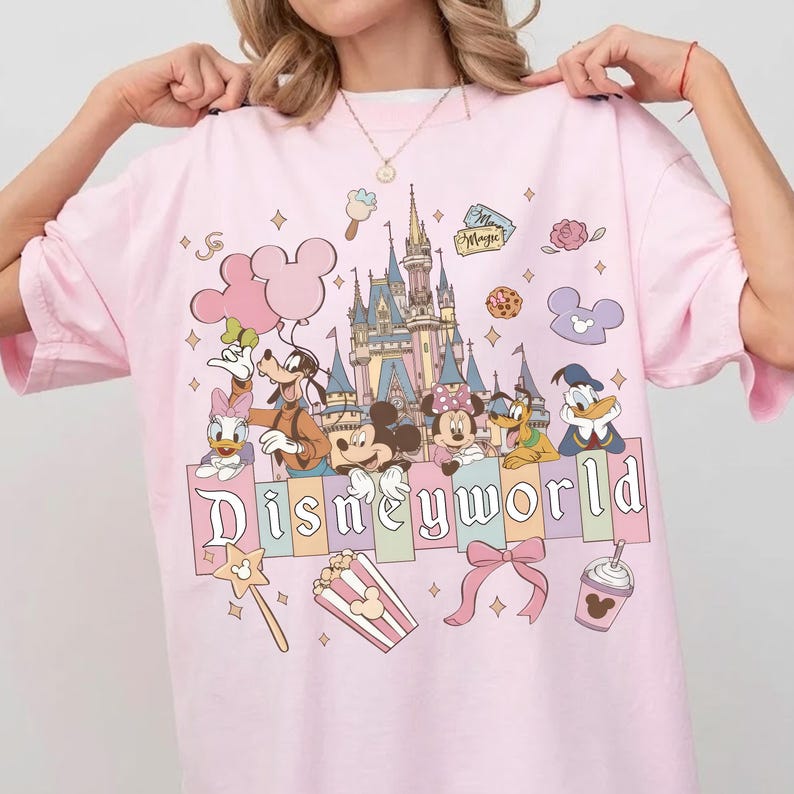Retro Disneyworld Castle Mickey Friends PNG, Magic Kingdom Girls Trip image 5