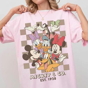 Vintage Mickey & Co 1928 Comfort Colors PNG, Mickey And Friends PNG, Vintage Disneyland Shirt, Disneyworld Shirts, Disney Family Shirts image 2