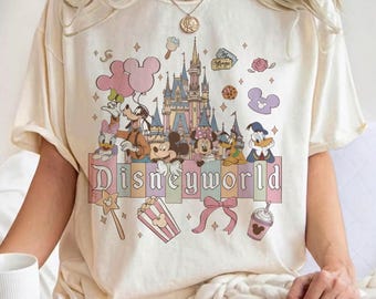 Retro Disneyworld Castle Mickey Friends PNG, Magic Kingdom Girls Trip