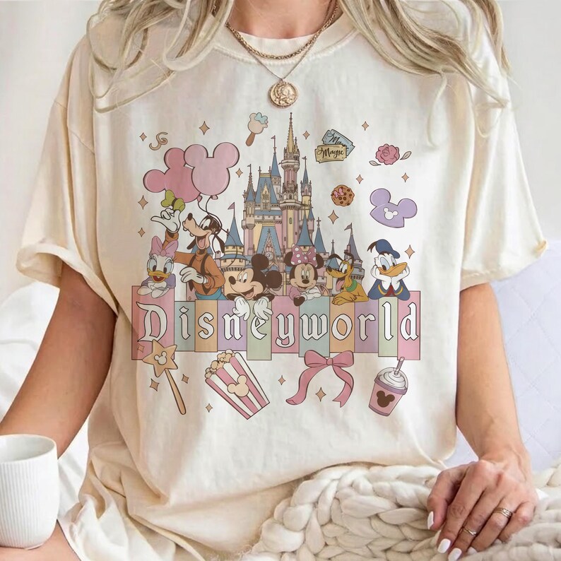 Retro Disneyworld Castle Mickey Friends PNG, Magic Kingdom Girls Trip image 1