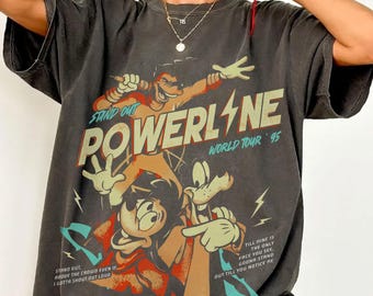 Vintage Disney A Goofy Movie Powerline Stand Out World Tour PNG, Disneyland Family Matching PNG, Magic Kingdom WDW Birthday 2026 Gift