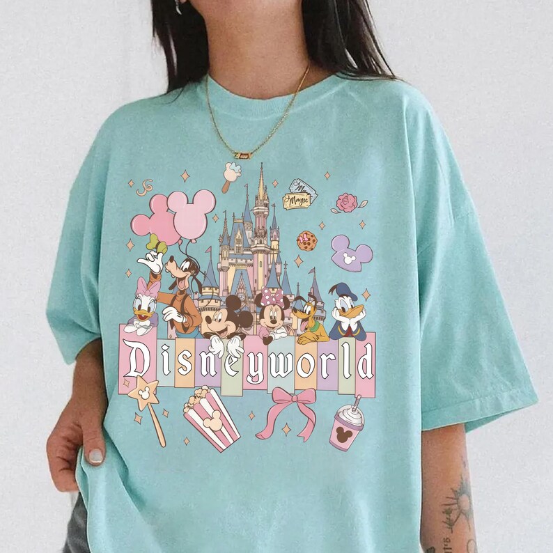 Retro Disneyworld Castle Mickey Friends PNG, Magic Kingdom Girls Trip image 4