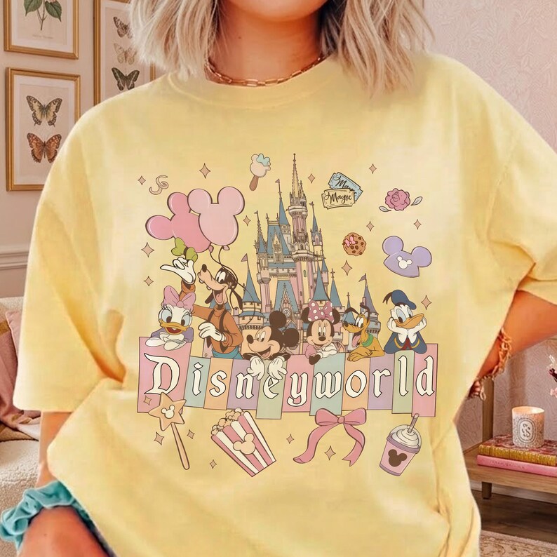 Retro Disneyworld Castle Mickey Friends PNG, Magic Kingdom Girls Trip image 3