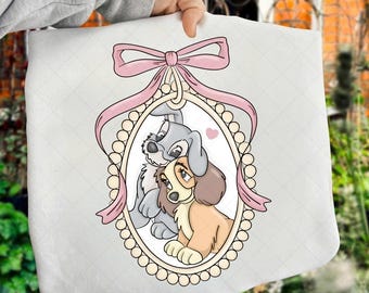 Lady And The Tramp ,Disney Couple love PNG, Disney lady and tramp, magic kingdom PNG, Disney world PNG, Disney land Digital download