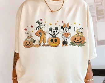 Mickey and Friends Autumn png, Disneyland Fall Vibes PNG, Disney Family Halloween Trip PNG, Mickey Boo Spooky Png