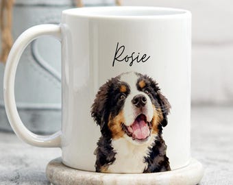 Taza personalizada con retrato de mascota a partir de una foto, taza de café personalizada con acuarela de perro y gato, regalo conmemorativo para mascotas, regalo para mamás de perros, regalo para amantes de los gatos
