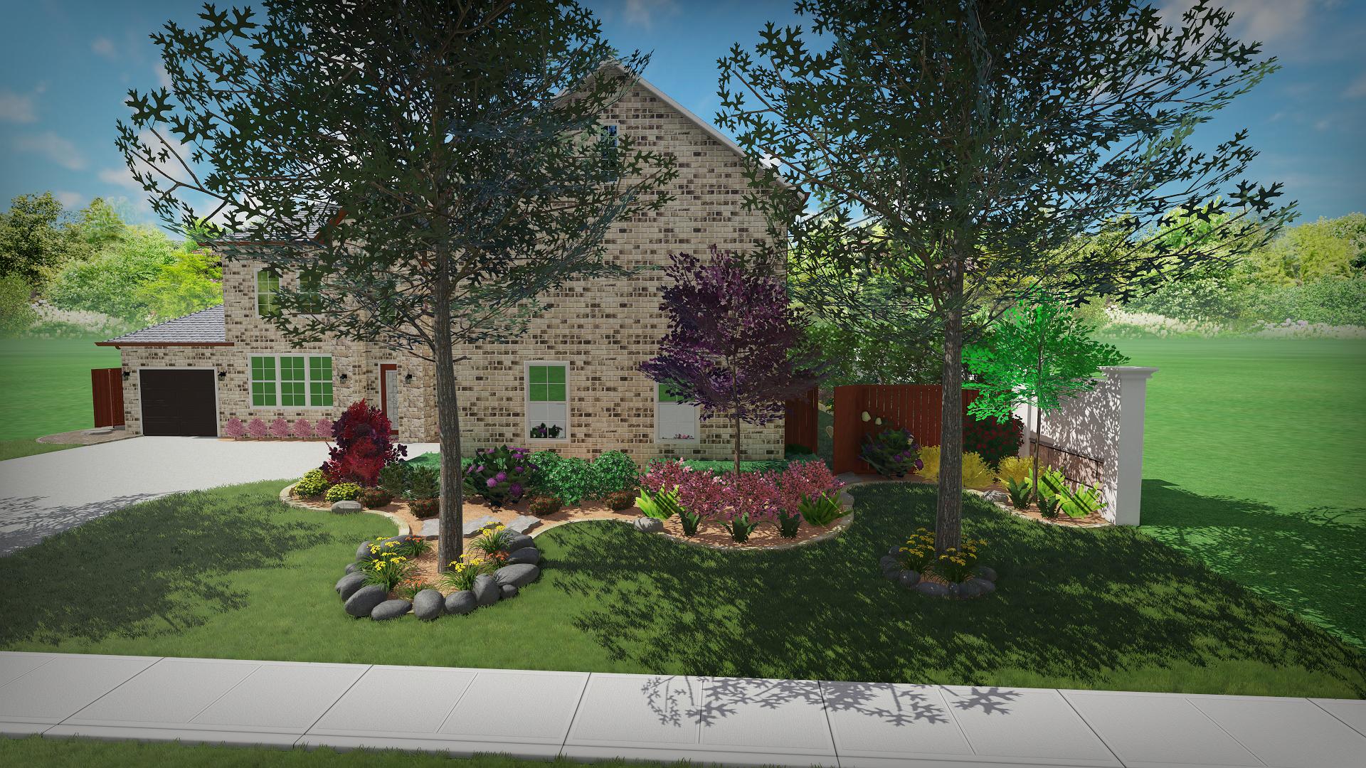 Front and Back Yard Custom 3D Landscape Design Plan | Personalized ...