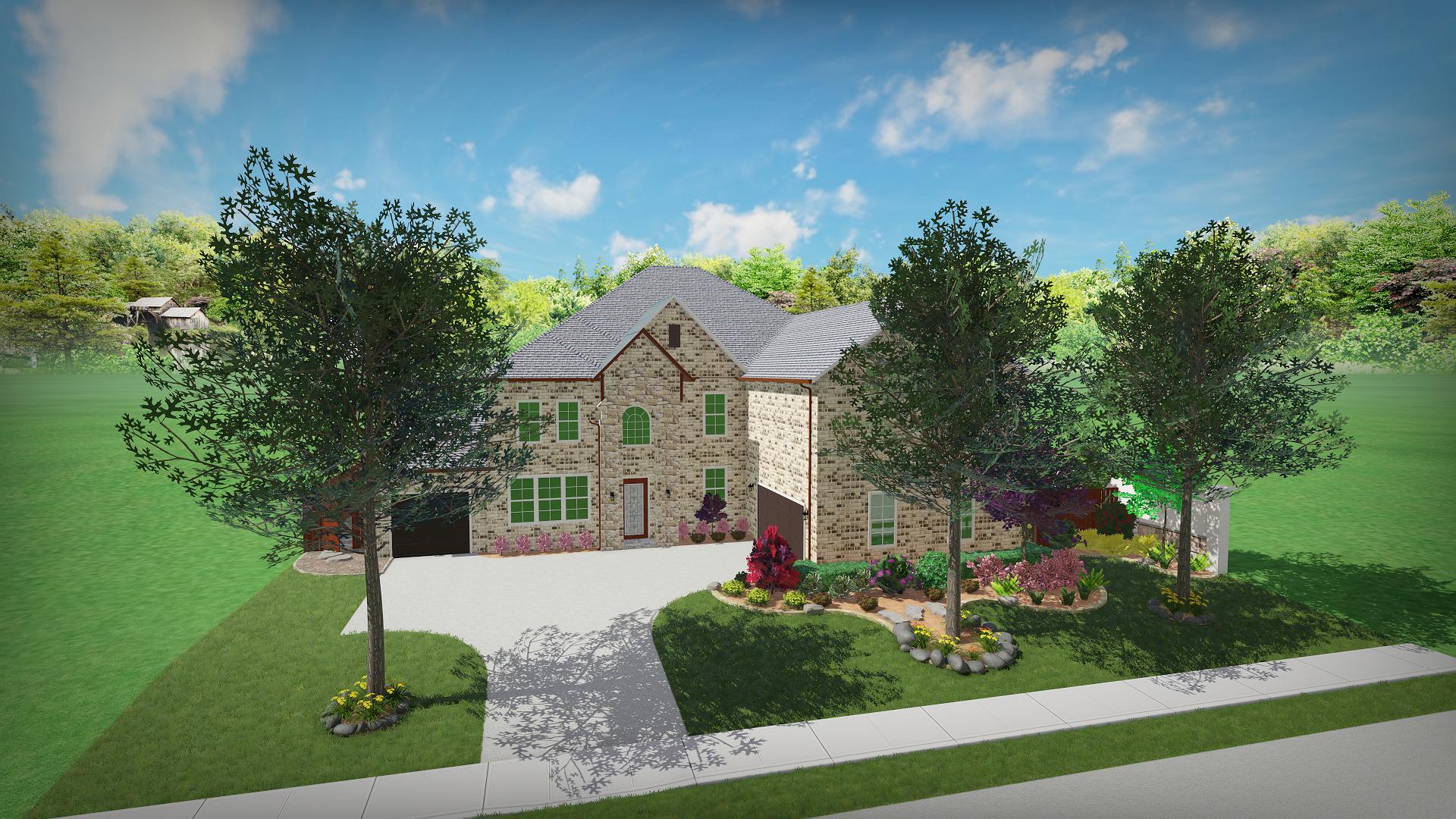 Front and Back Yard Custom 3D Landscape Design Plan | Personalized ...