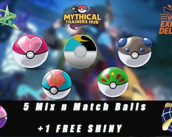 Leyendas Z/A - Paquete de 5 Poké Balls personalizadas - Envío exprés