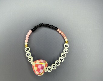 Braccialetto Bad Romance rosa e nero di Lady Gaga