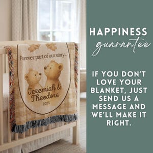 Custom Twin Baby Loss Memorial Woven Blanket, Personalized Keepsake Multiple Baby Loss Gift, Angel Baby Supportive Miscarriage Gift, Stillborn Miscarriage Keepsake Two Baby Pregnancy Loss