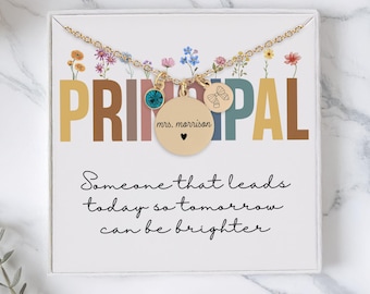 Personalized Gift For Principal, Custom Principal Necklace, Assistant Principal Jewelry, School Principal Appreciation Thank You Gift