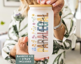 Custom Frosted Glass Tumbler Gift For Paralegal Appreciation, Personalized Paralegal Glass Can, Iced Coffee Cup, New Paralegal Tumbler