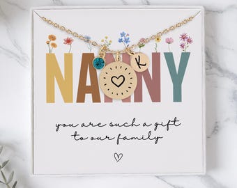 Personalized Gift For Nanny, Custom Nanny Necklace, Nanny Christmas Gift Idea, Nanny Appreciation, Nanny Thank You Gift for Babysitter