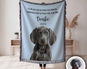 Pet Loss Memorial Blanket, Personalized Pet Loss Blanket, Pet Lover Gift, Pet Memorial Keepsake, Dog Bereavement Gift, Cat Remembrance Gift