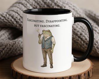 Unhinged Humor Frog Coffee Mug, Disappointing but Fascinating, Sarcastic Gift, Weirdcore, Funny Gift For Him, Gift For Husband, Quote Cup