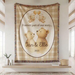 Custom Twin Baby Loss Memorial Woven Blanket, Personalized Keepsake Multiple Baby Loss Gift, Angel Baby Supportive Miscarriage Gift, Stillborn Miscarriage Keepsake Two Baby Pregnancy Loss