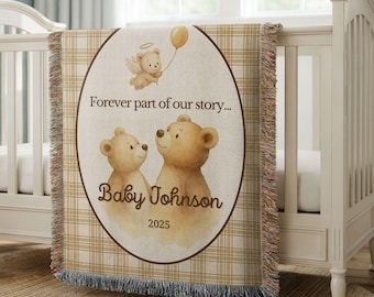 Baby Loss Memorial Blanket, Keepsake Baby Loss Gift, Angel Baby Supportive Miscarriage Gift, Stillborn Miscarriage Keepsake Pregnancy Loss