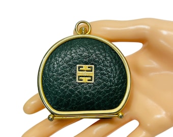 vintage Givenchy 4G Logo Porte-monnaie Portefeuille En cuir vert Accessoires de créateur