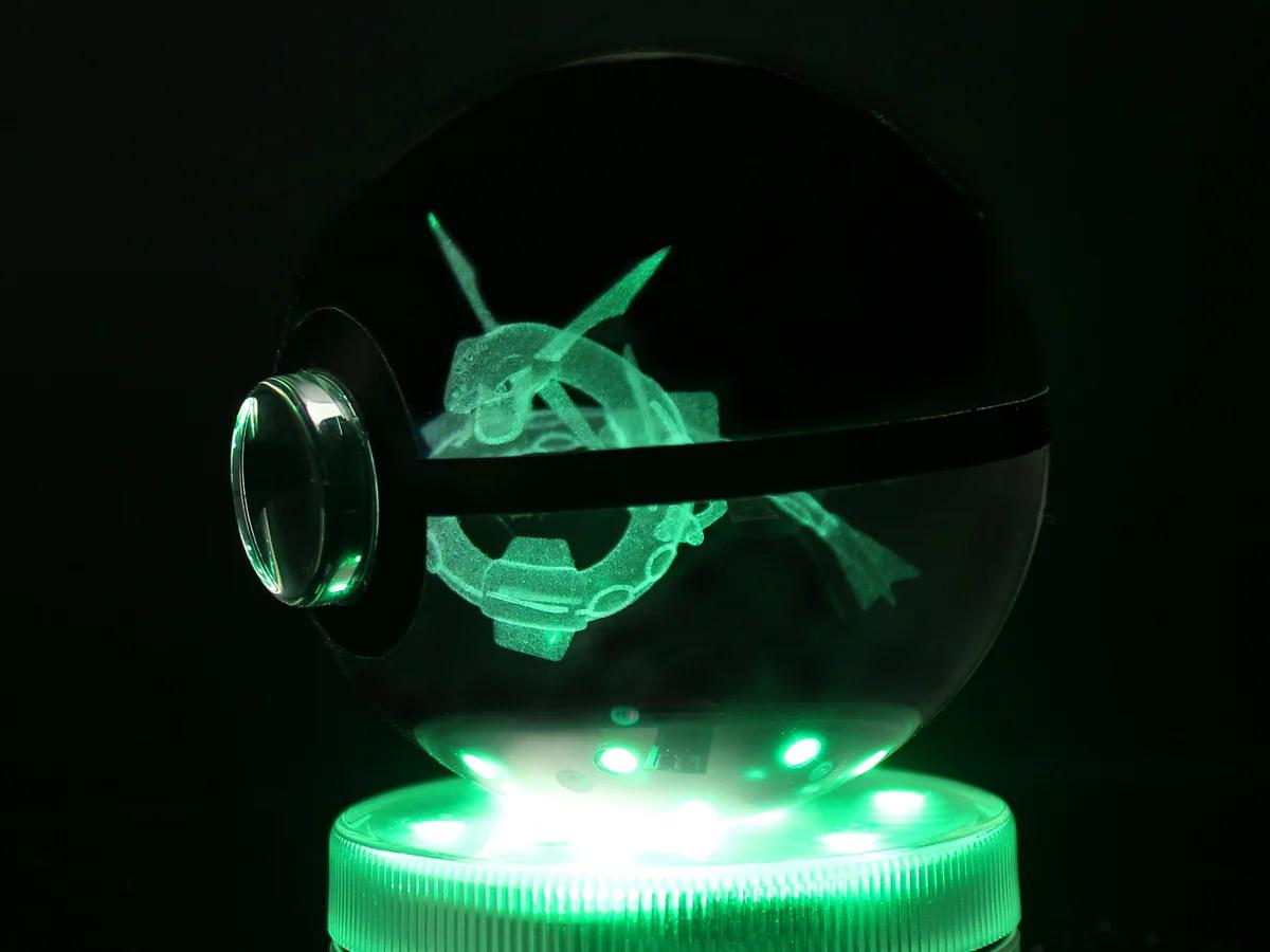Pokeball Led Rayquaza | Crystal Pokeball Pokemon Lamp - LED Night Light Display ...