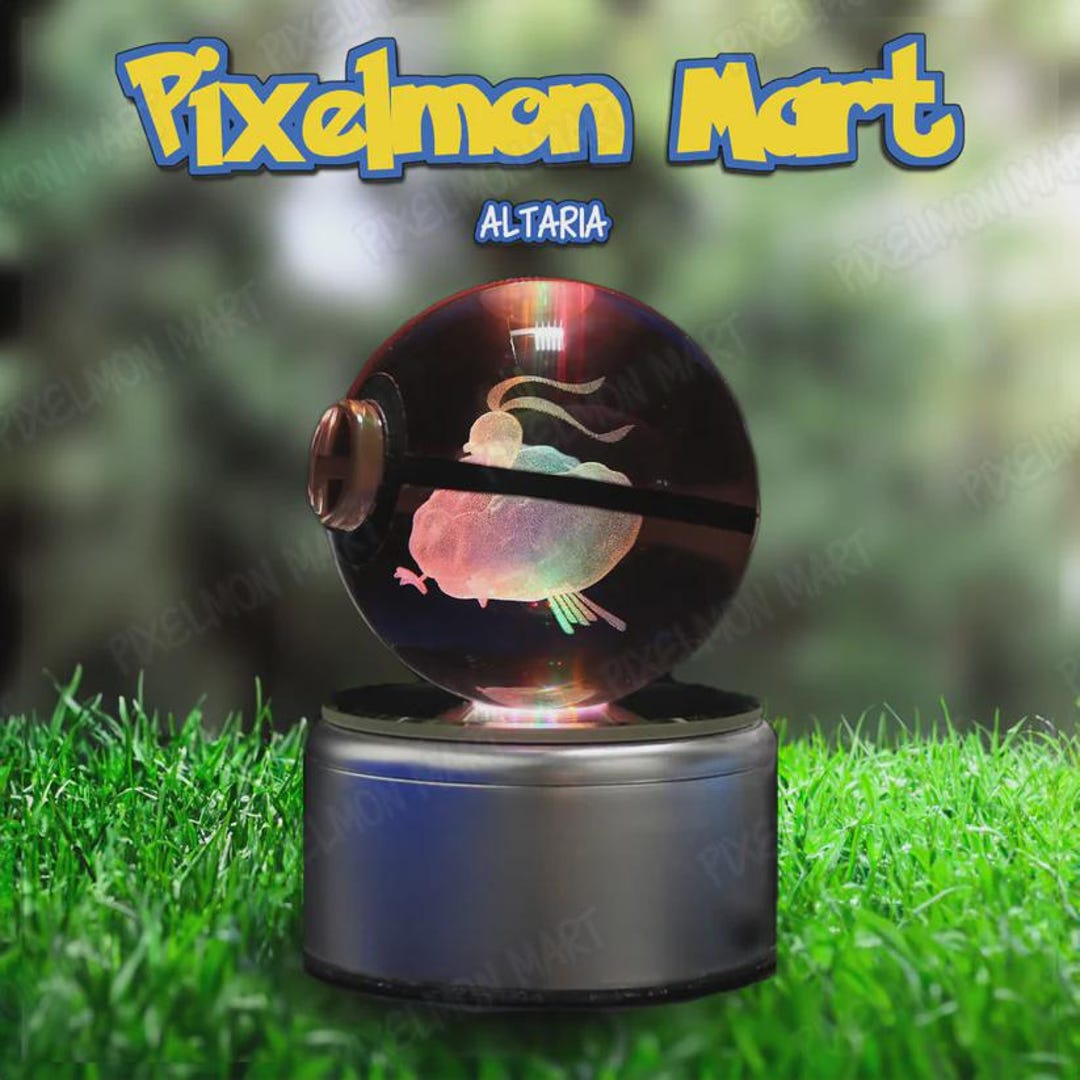 Pokeball Led Altaria | Crystal Pokeball Pokemon Lamp - LED Night Light Display ...