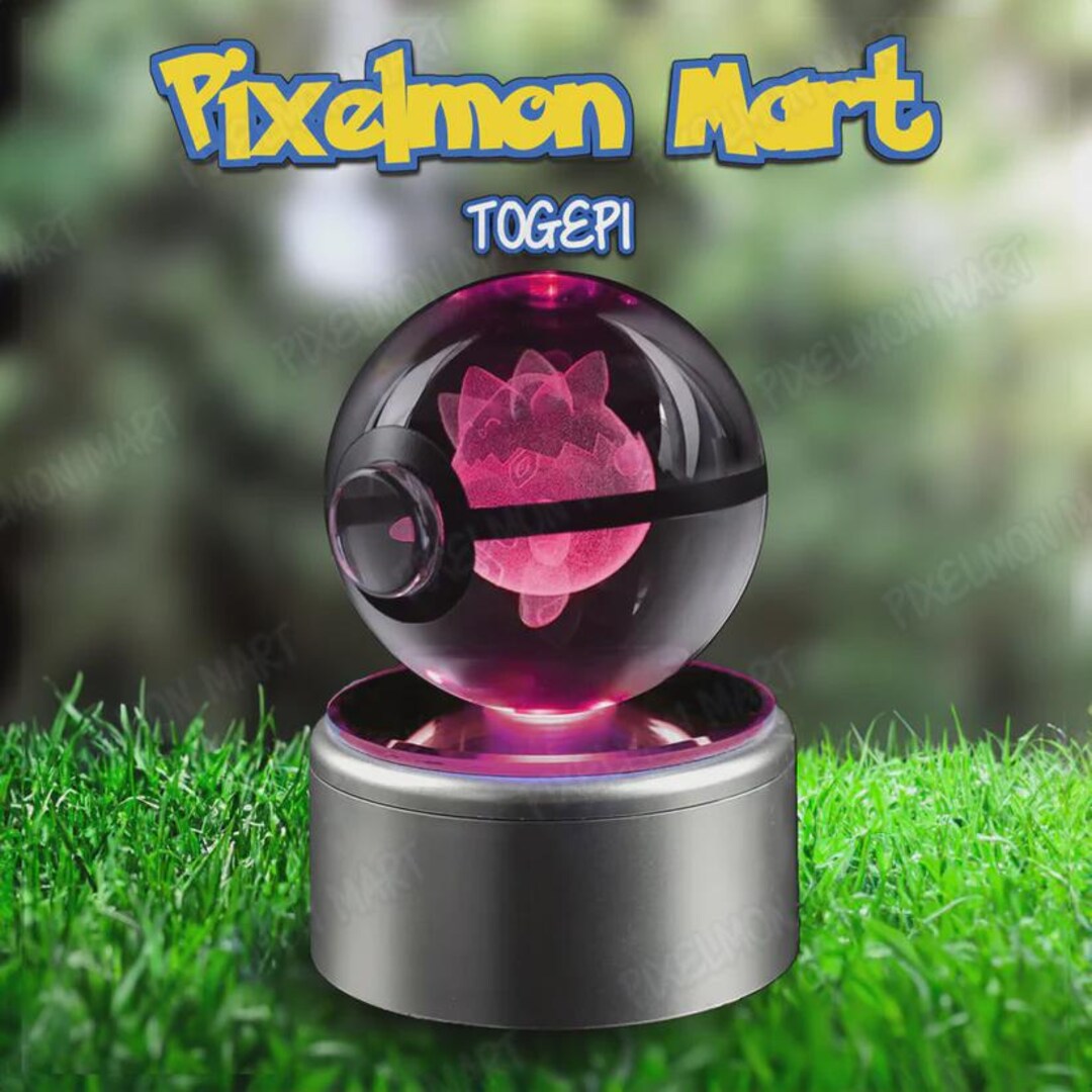 Pokeball Led Togepi | Crystal Pokeball Pokemon Lamp - LED Night Light Display ...