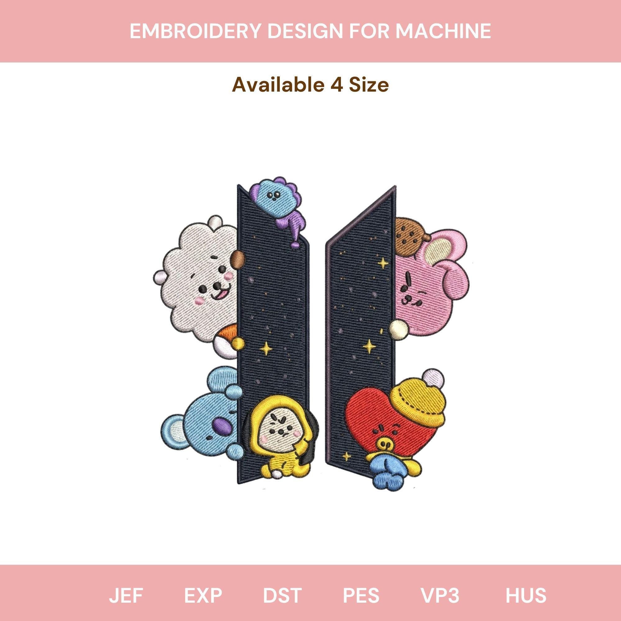 BT21 BTS World Tour 2026 Embroidery Design, Bangtanboys Comeback 2026 ...