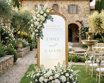 Custom Mirror Decal Wedding Sign, Personalized Welcome Vinyl Lettering, Acrylic Glass Sticker, Reception Decor